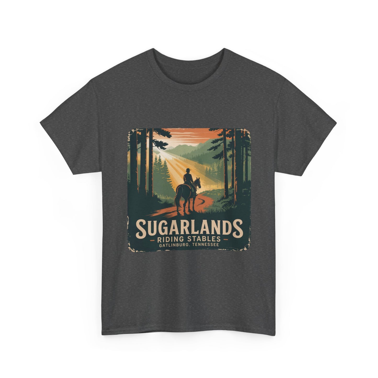 Sugarlands Riding Stables T-Shirt – Gatlinburg Tennessee Scenic Smoky Mountains Trail Tee