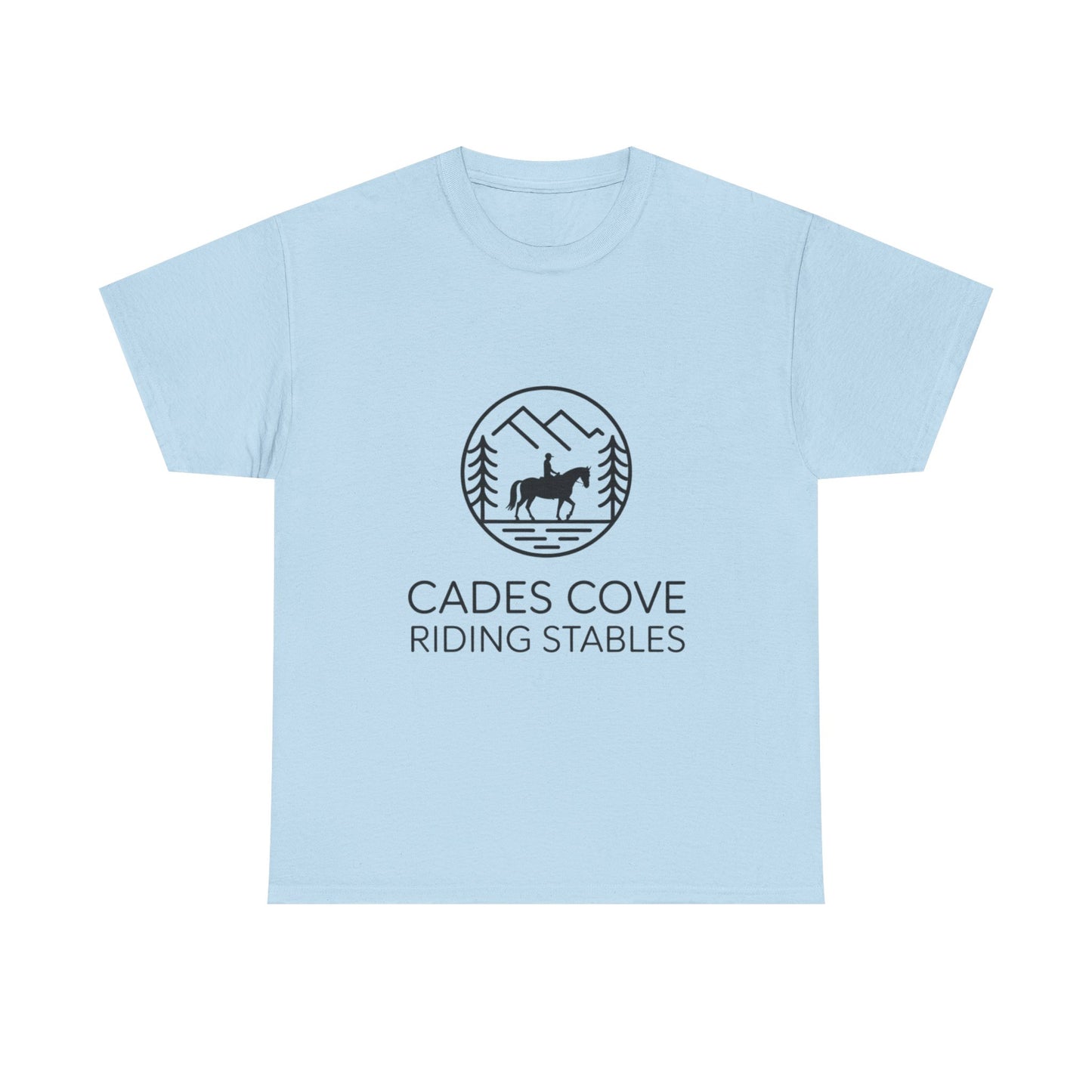Cades Cove Riding Stables Circle Emblem T-Shirt – Smoky Mountains Western Trail Ride Tee