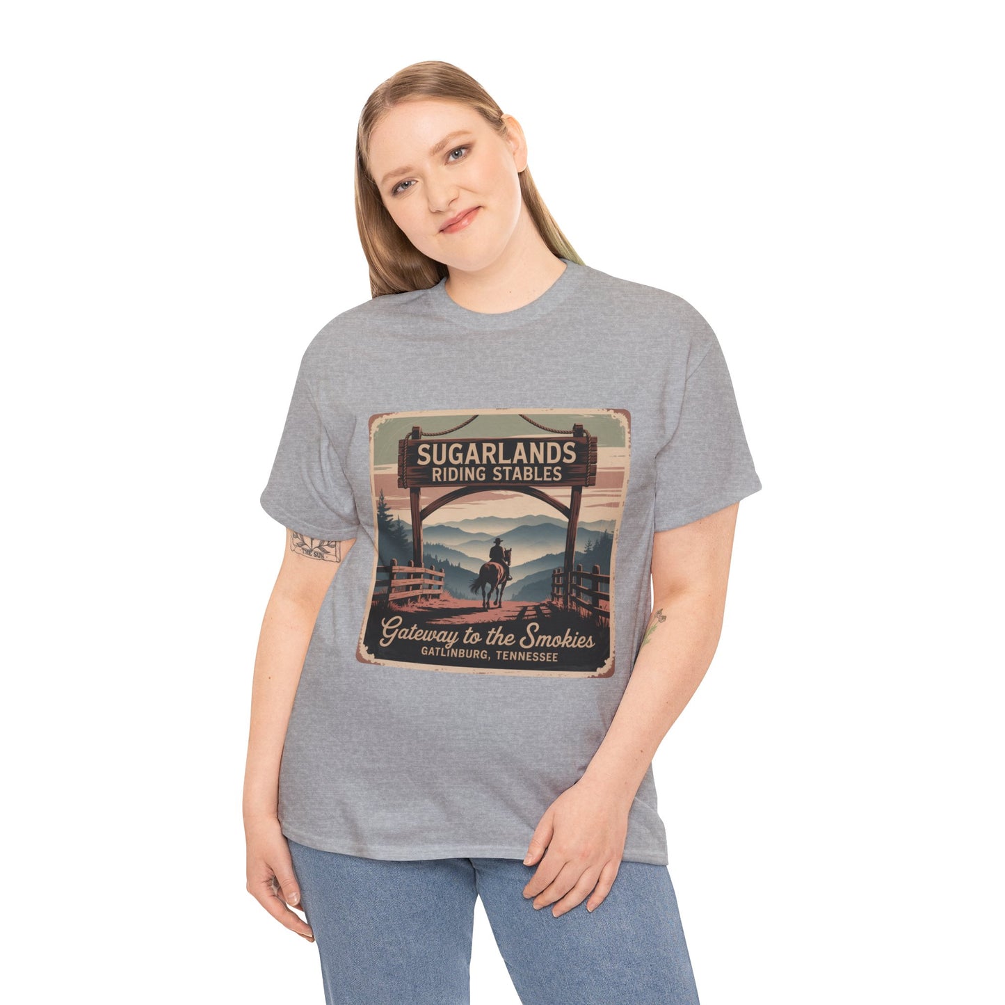 Gateway to the Smokies T-Shirt – Sugarlands Riding Stables Gatlinburg Tennessee Horseback Tee