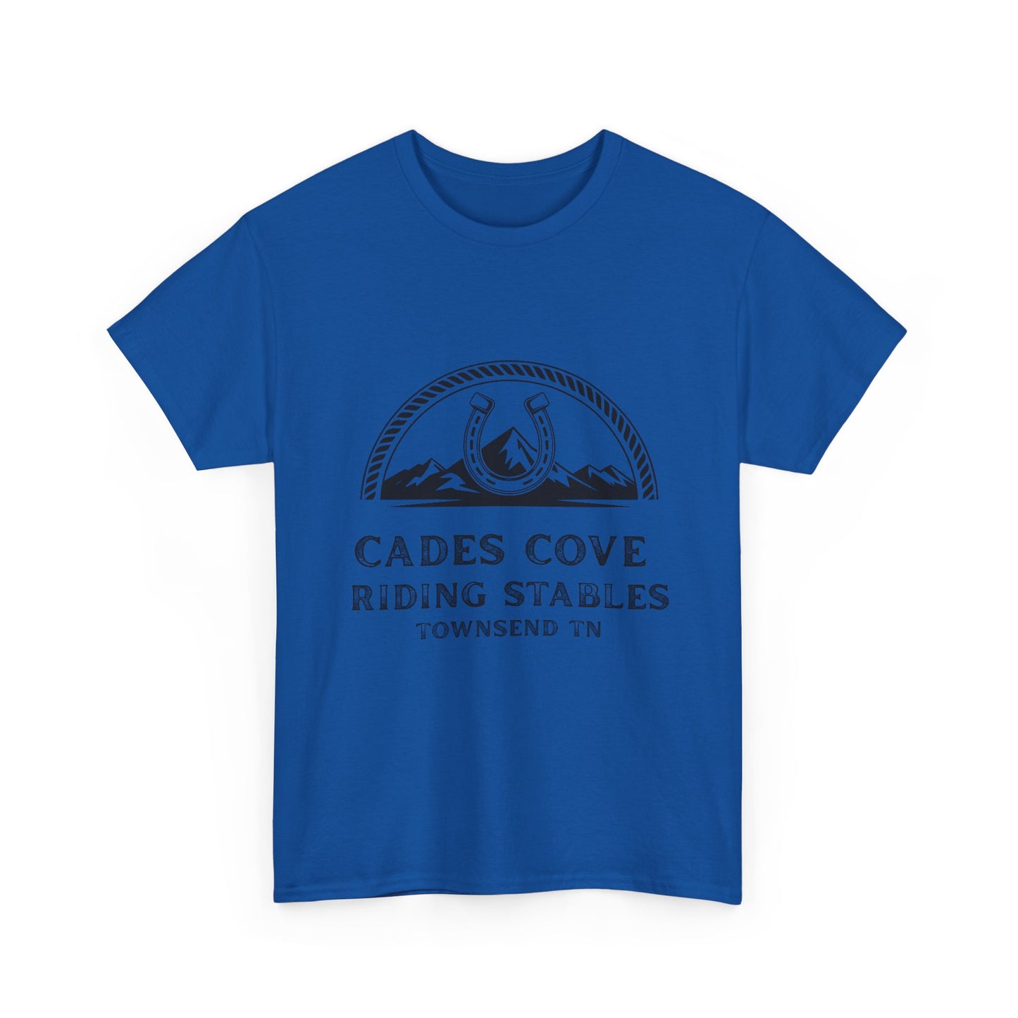 Cades Cove Riding Stables T-Shirt – Smoky Mountains Horseshoe Western Logo Tee