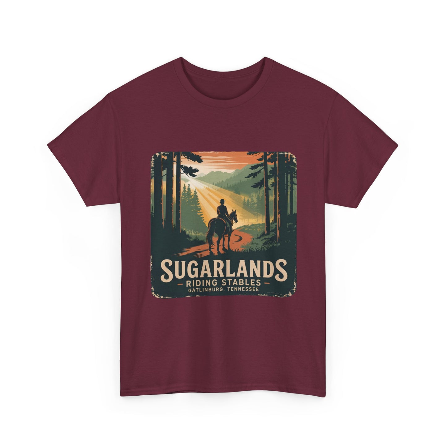 Sugarlands Riding Stables T-Shirt – Gatlinburg Tennessee Scenic Smoky Mountains Trail Tee