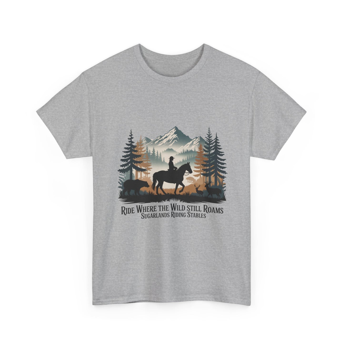 Ride Where the Wild Still Roams T-Shirt – Sugarlands Riding Stables Gatlinburg Tennessee Wildlife Tee