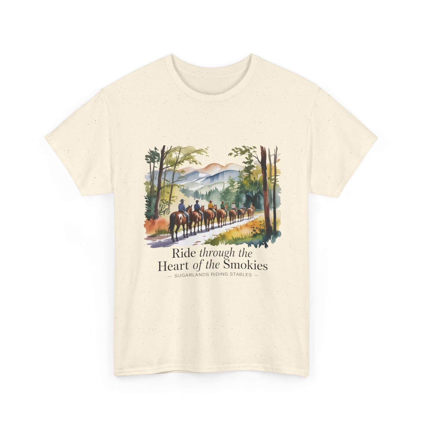 Ride Through the Heart of the Smokies T-Shirt – Sugarlands Riding Stables Gatlinburg TN Tee