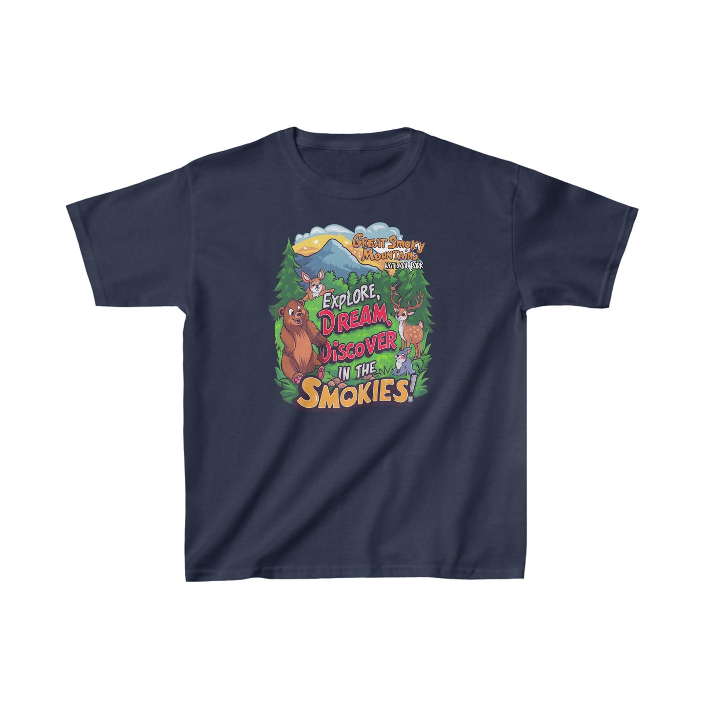 Great Smoky Mountains National Park Explore, Kids Heavy Cotton™ Tee
