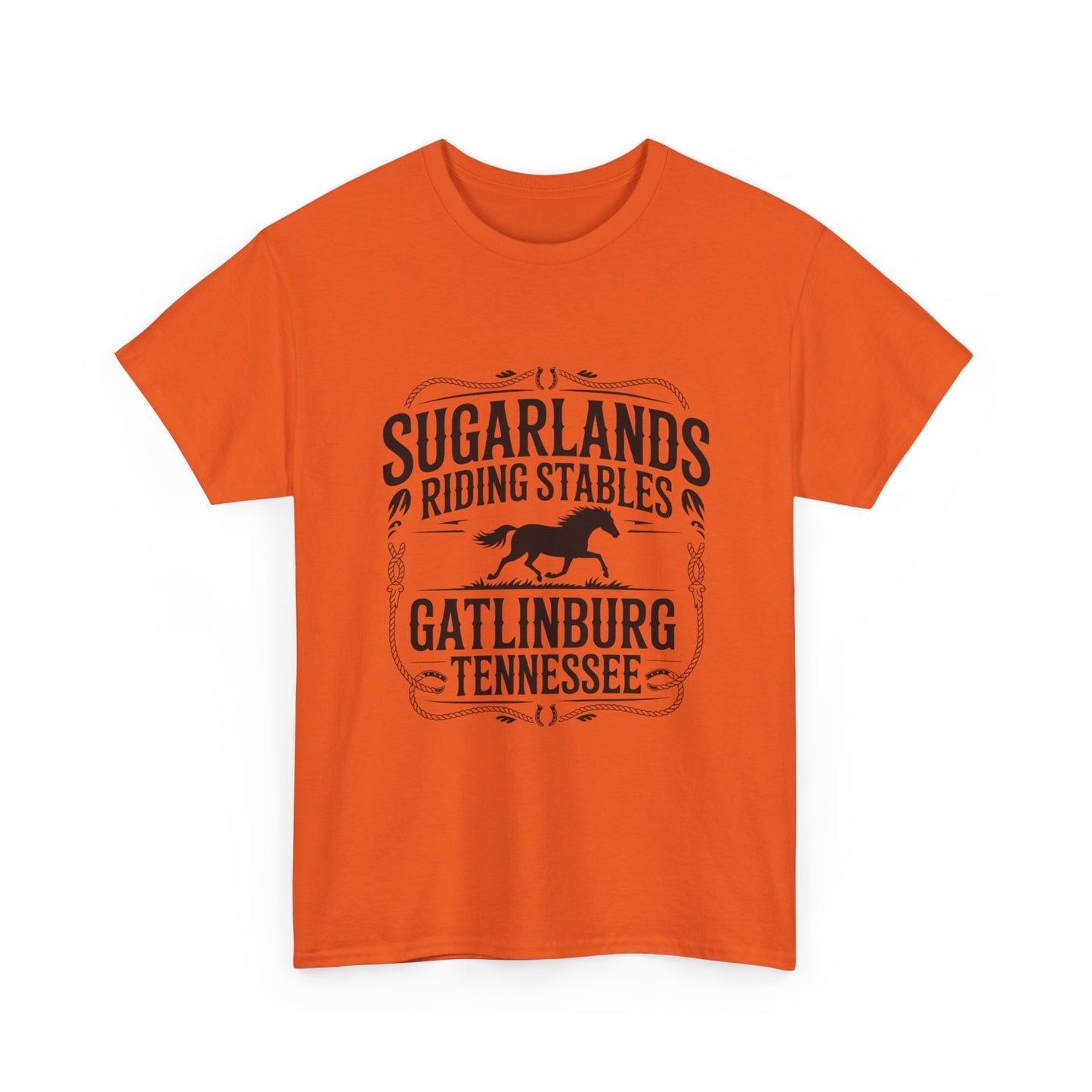 Sugarlands Riding Stables T-Shirt – Gatlinburg Tennessee Horseshoe Western Logo Tee