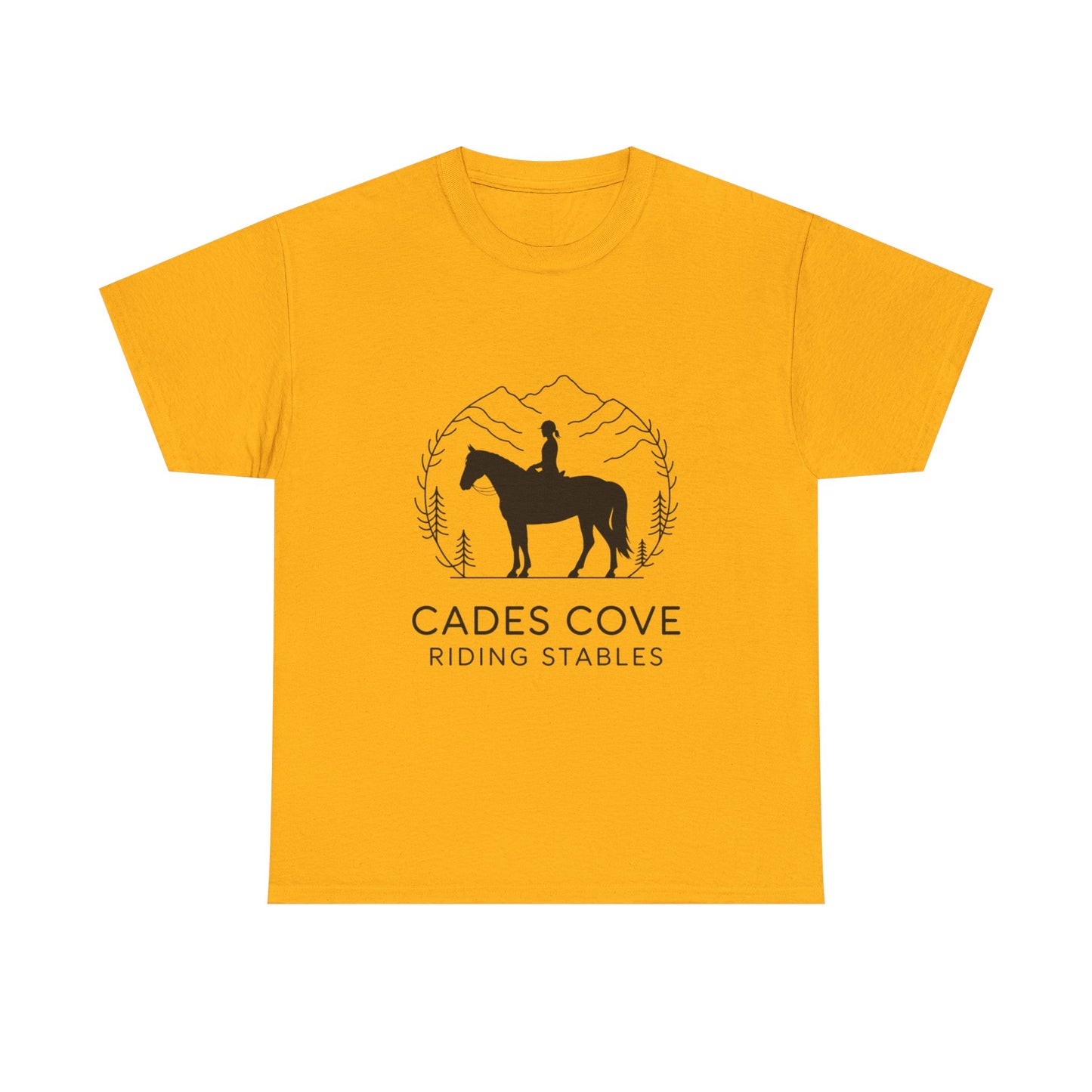 Cades Cove Riding Stables Minimalist T-Shirt – Smoky Mountains Horseback Silhouette Tee