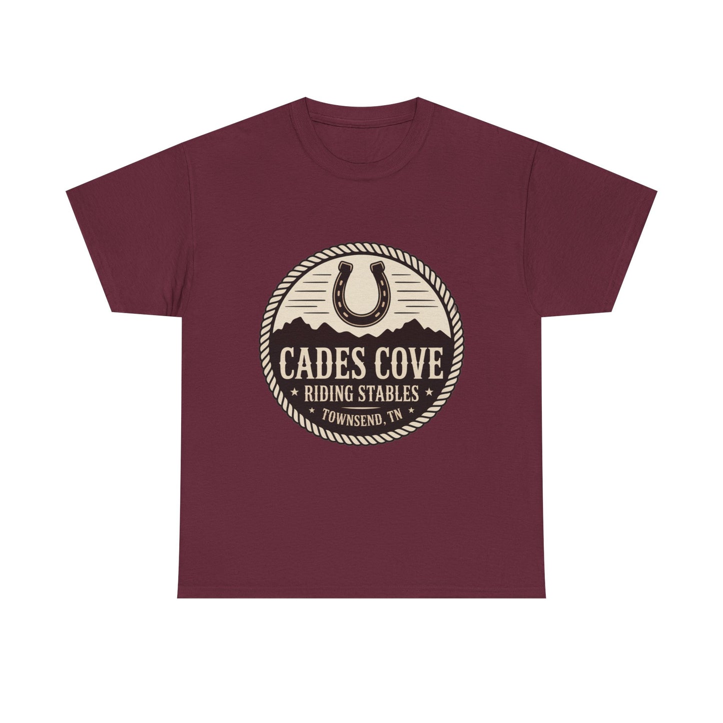 Cades Cove Riding Stables Townsend TN T-Shirt – Smoky Mountains Western Logo Tee