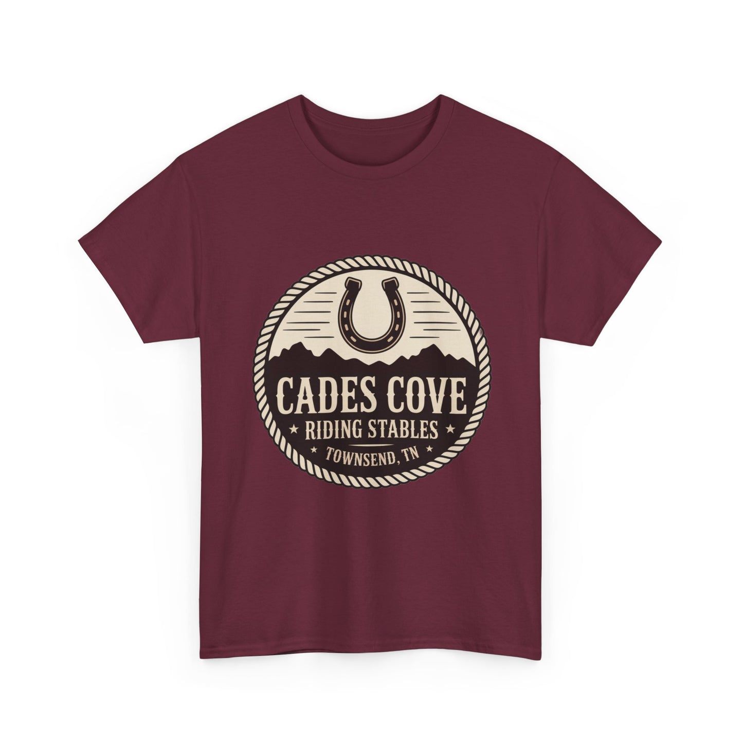 Cades Cove Riding Stables Townsend TN T-Shirt – Smoky Mountains Western Logo Tee