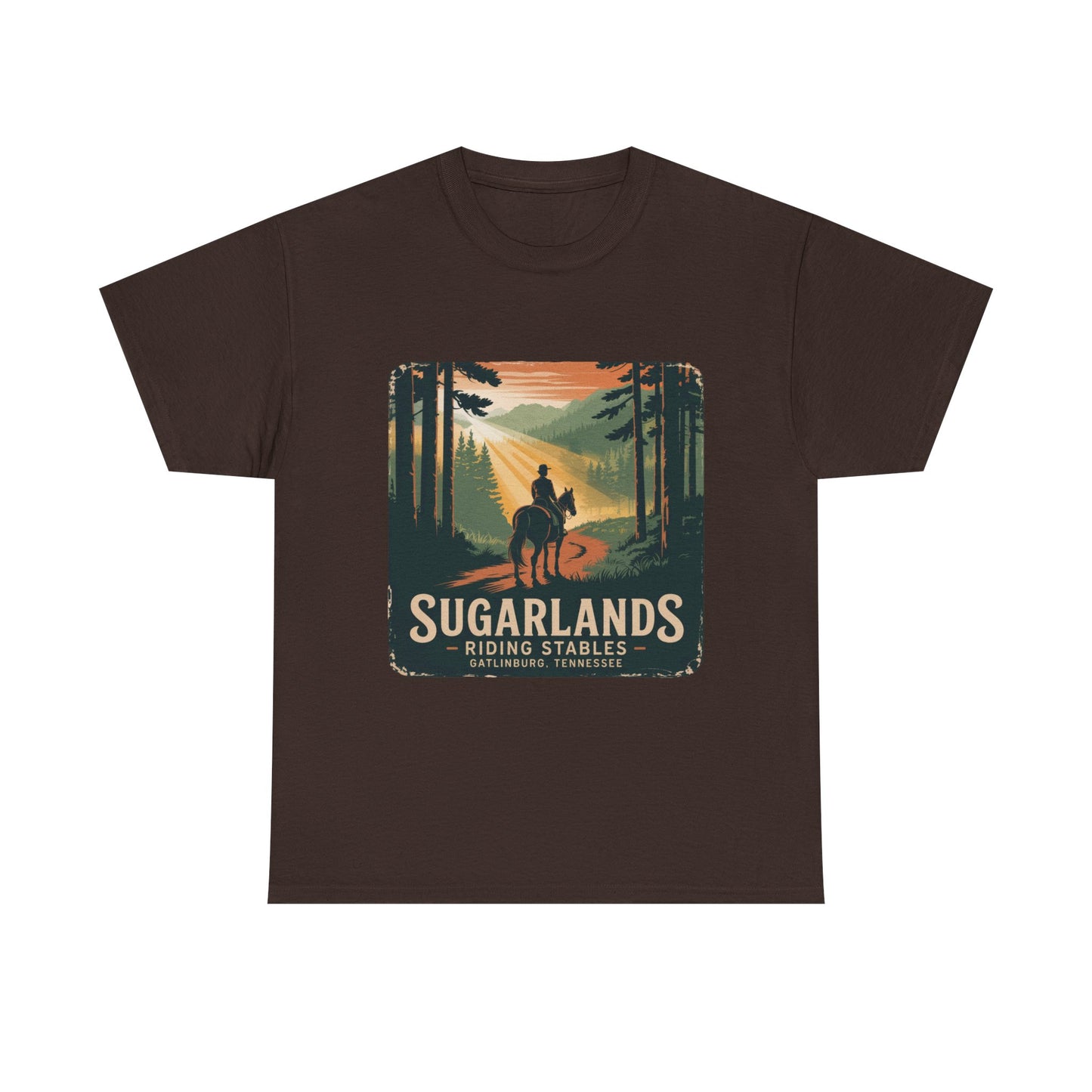 Sugarlands Riding Stables T-Shirt – Gatlinburg Tennessee Scenic Smoky Mountains Trail Tee