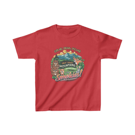 Great Smoky Mountains National Park Explore, Dream, Discover Kids Heavy Cotton™ Tee