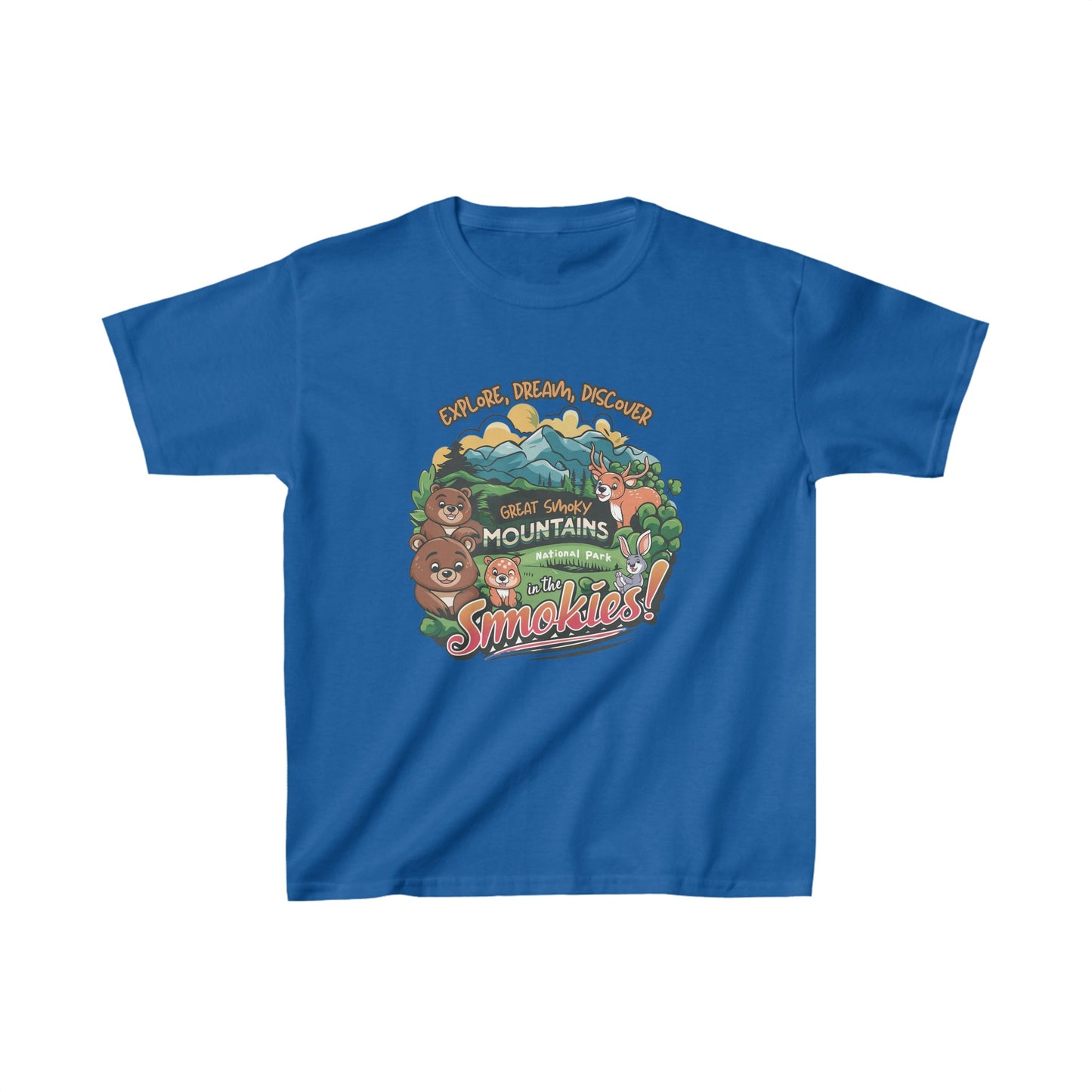 Great Smoky Mountains National Park Explore, Dream, Discover Kids Heavy Cotton™ Tee