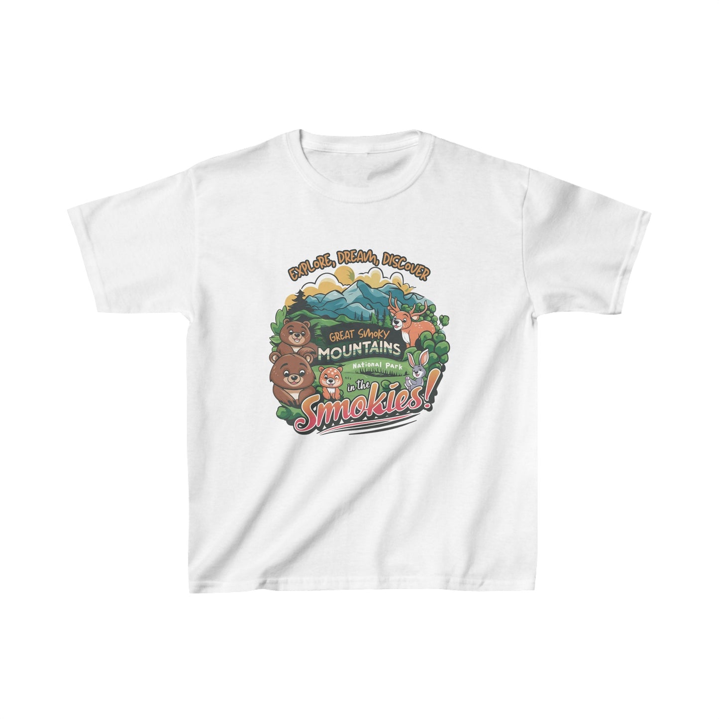Great Smoky Mountains National Park Explore, Dream, Discover Kids Heavy Cotton™ Tee
