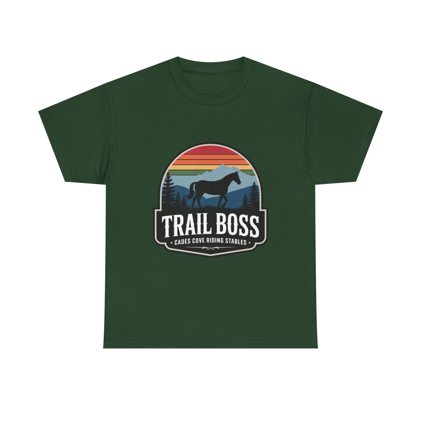 Trail Boss Cades Cove Riding Stables Shirt – Vintage Horseback Riding Smoky Mountains Tee