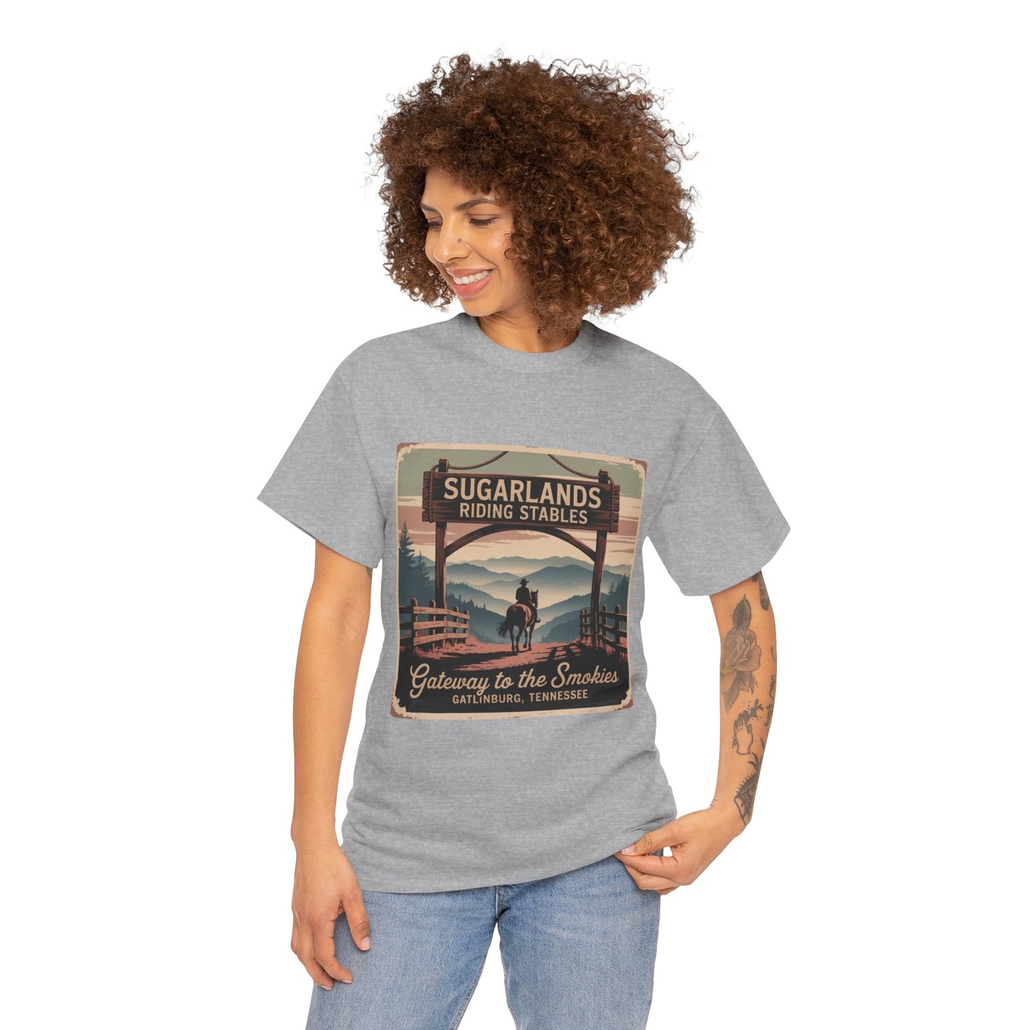 Sugarlands Riding Stables T-Shirt – Gateway to the Smokies Gatlinburg Tennessee Horseback Tee