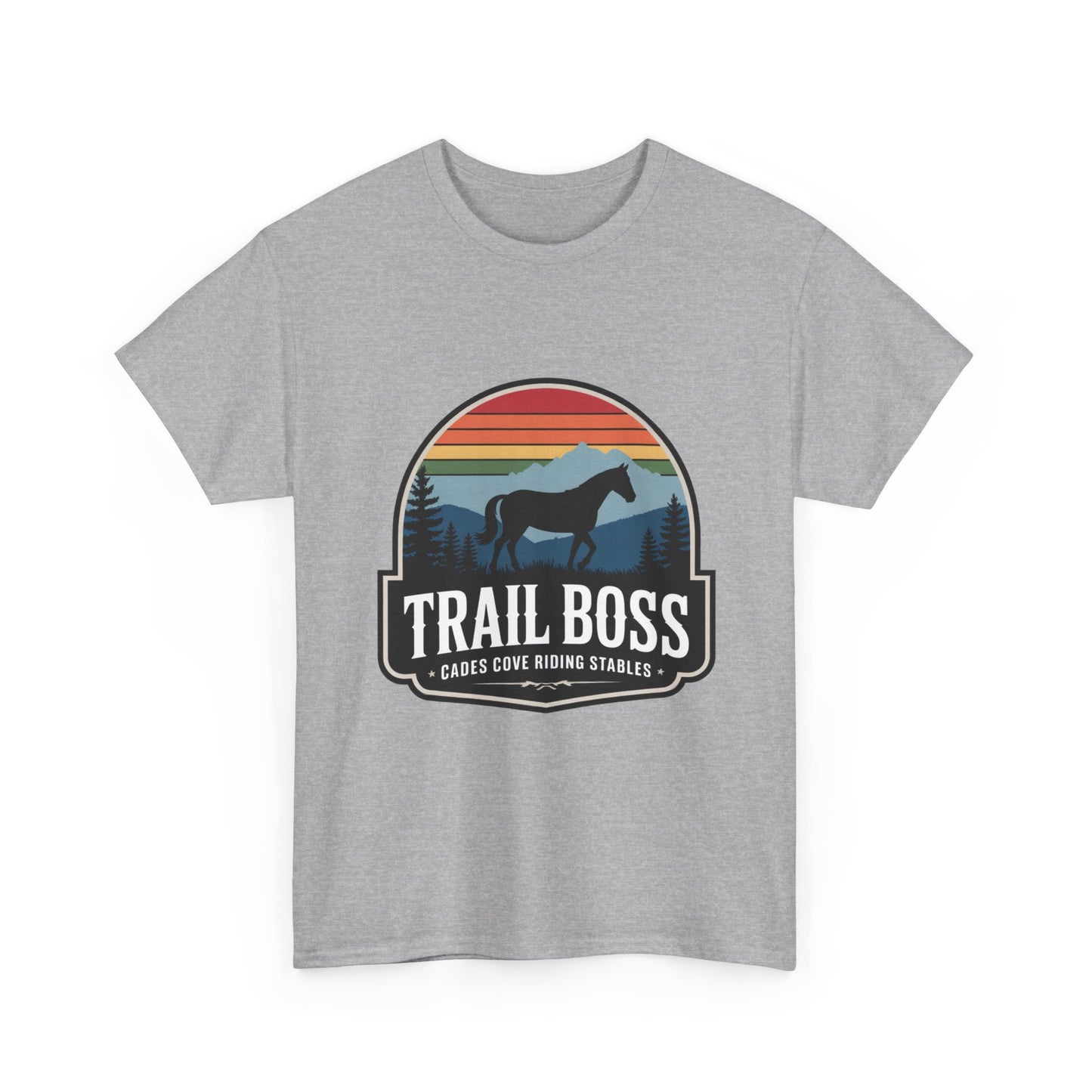 Trail Boss Cades Cove Riding Stables Shirt – Vintage Horseback Riding Smoky Mountains Tee