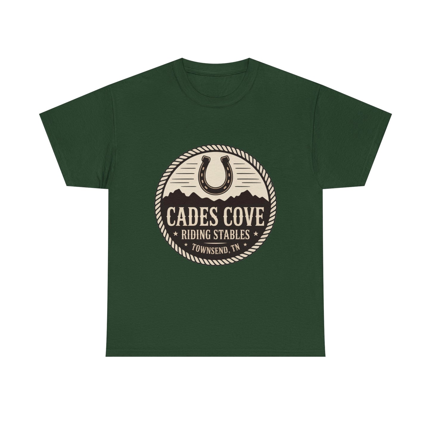 Cades Cove Riding Stables Townsend TN T-Shirt – Smoky Mountains Western Logo Tee