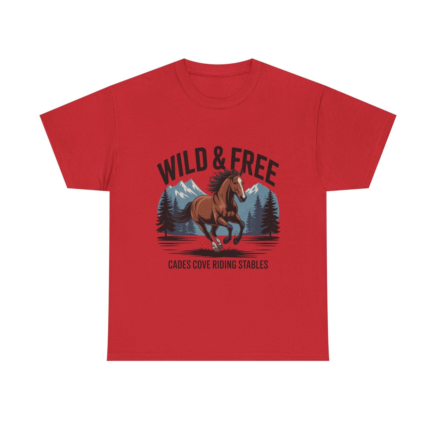 Wild & Free Cades Cove Riding Stables Shirt – Horse Lover Smoky Mountains Tee