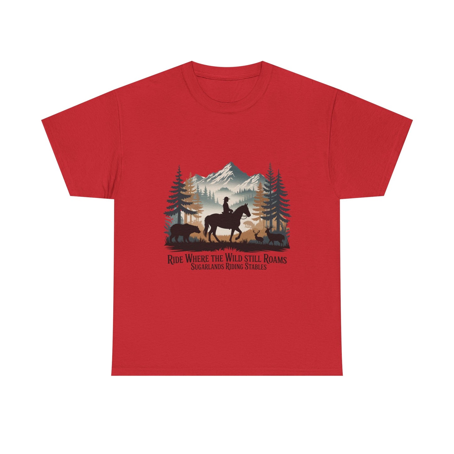 Ride Where the Wild Still Roams T-Shirt – Sugarlands Riding Stables Gatlinburg Tennessee Wildlife Tee