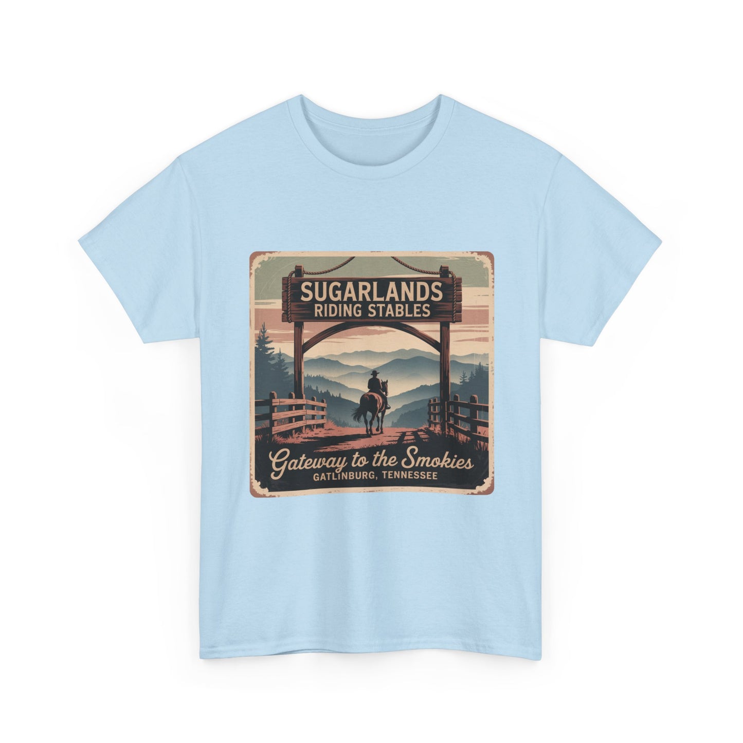 Gateway to the Smokies T-Shirt – Sugarlands Riding Stables Gatlinburg Tennessee Horseback Tee
