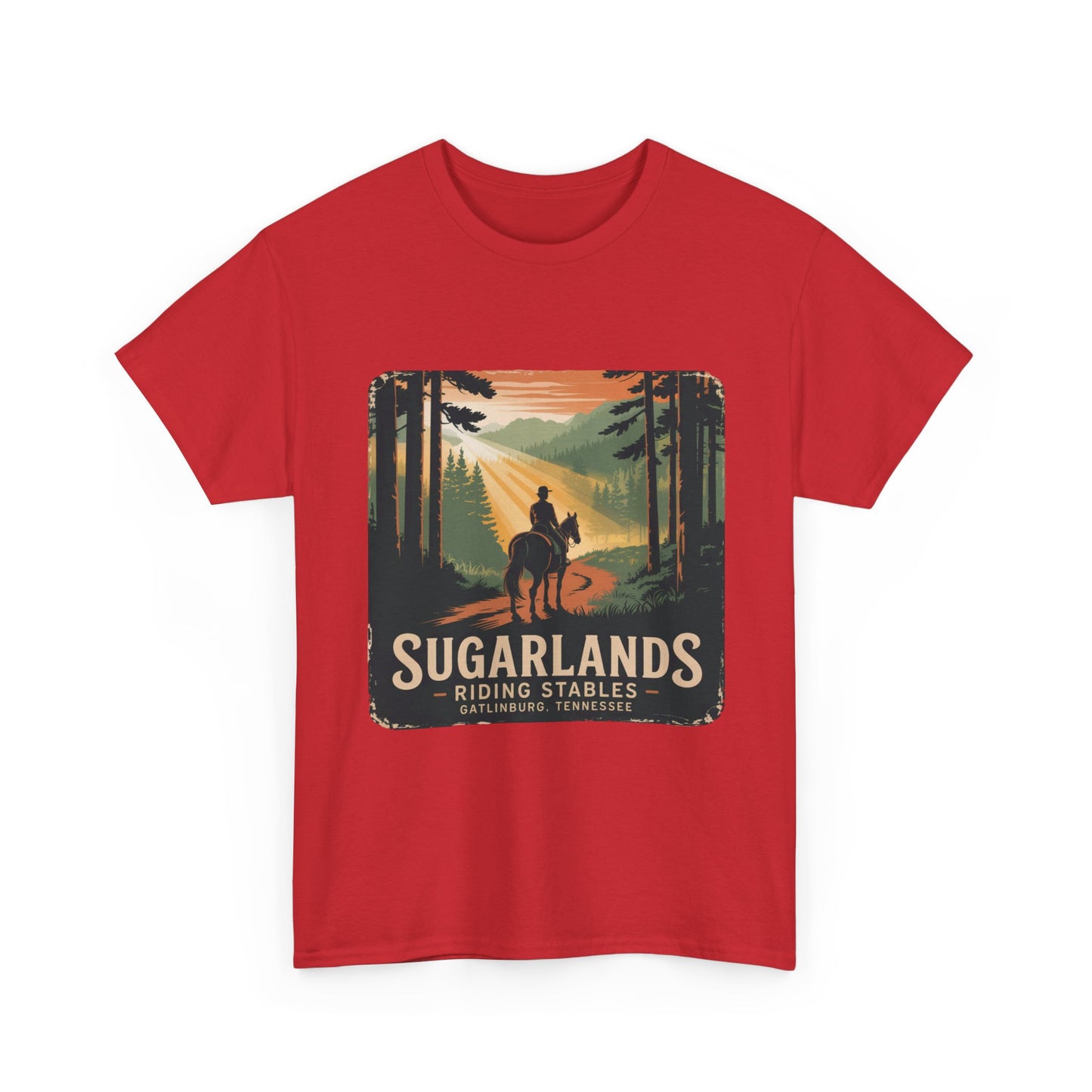 Sugarlands Riding Stables T-Shirt – Gatlinburg Tennessee Scenic Smoky Mountains Trail Tee