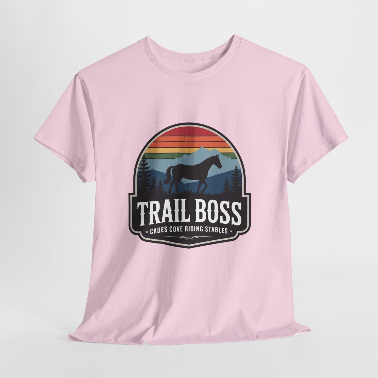 Trail Boss Cades Cove Riding Stables Shirt – Vintage Horseback Riding Smoky Mountains Tee