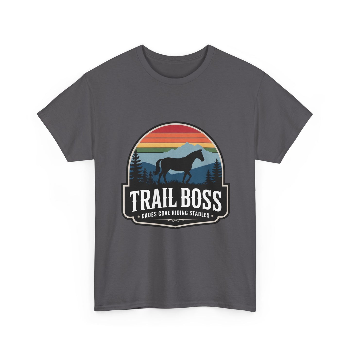 Trail Boss Cades Cove Riding Stables Shirt – Vintage Horseback Riding Smoky Mountains Tee