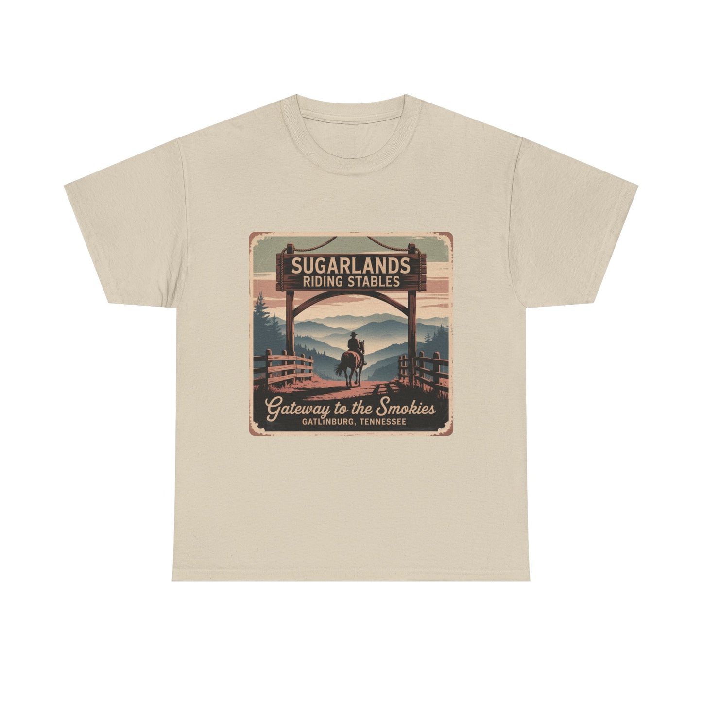 Gateway to the Smokies T-Shirt – Sugarlands Riding Stables Gatlinburg Tennessee Horseback Tee