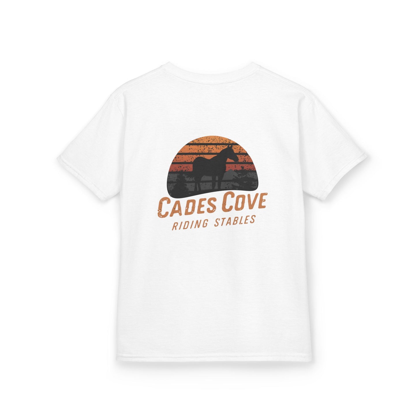Cades Cove Riding Stables Retro Sunset Kids Heavy Cotton™ Tee
