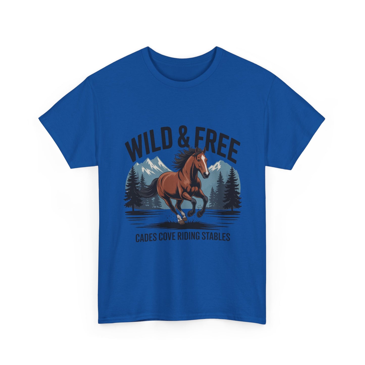 Wild & Free Cades Cove Riding Stables Shirt – Horse Lover Smoky Mountains Tee