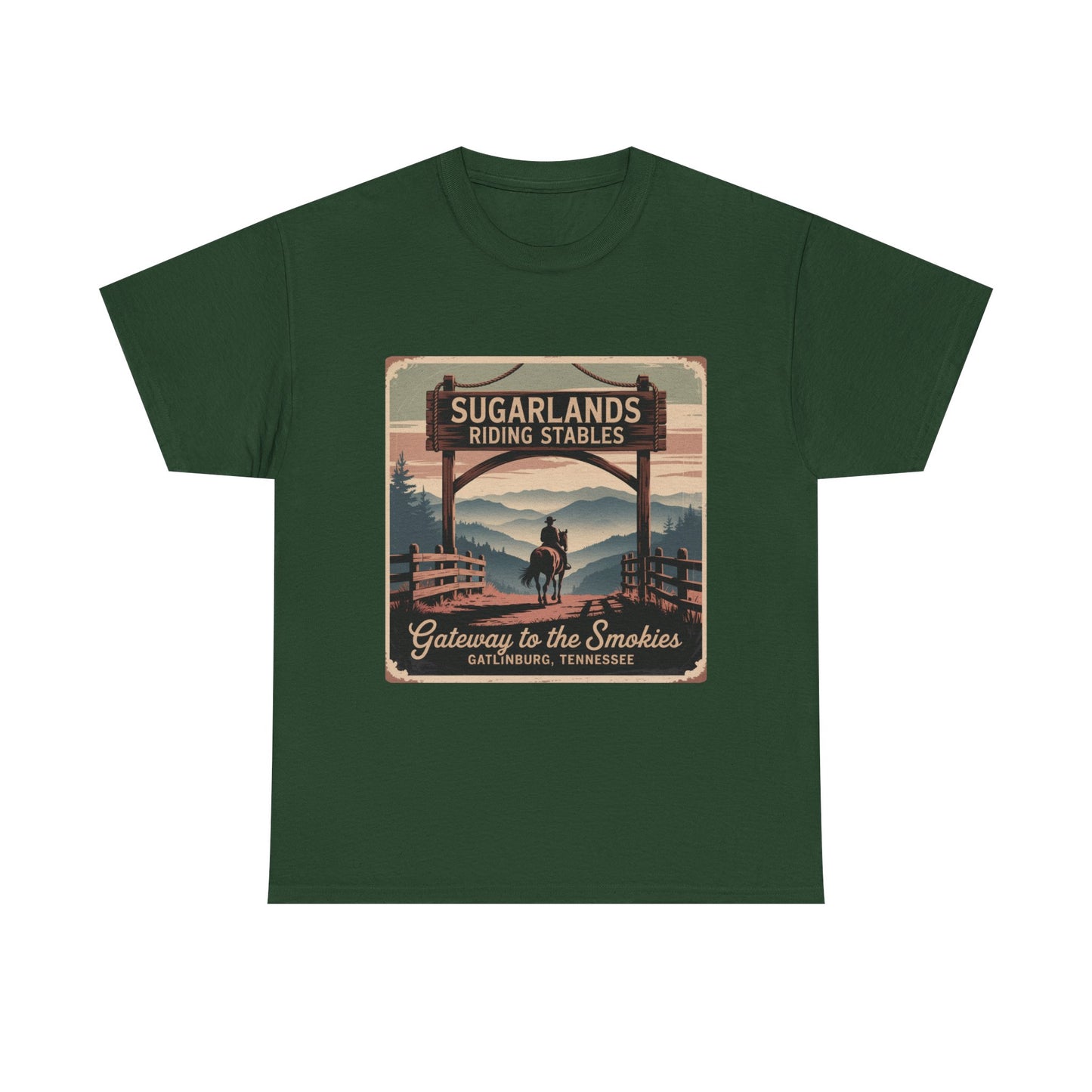 Sugarlands Riding Stables T-Shirt – Gateway to the Smokies Gatlinburg Tennessee Horseback Tee