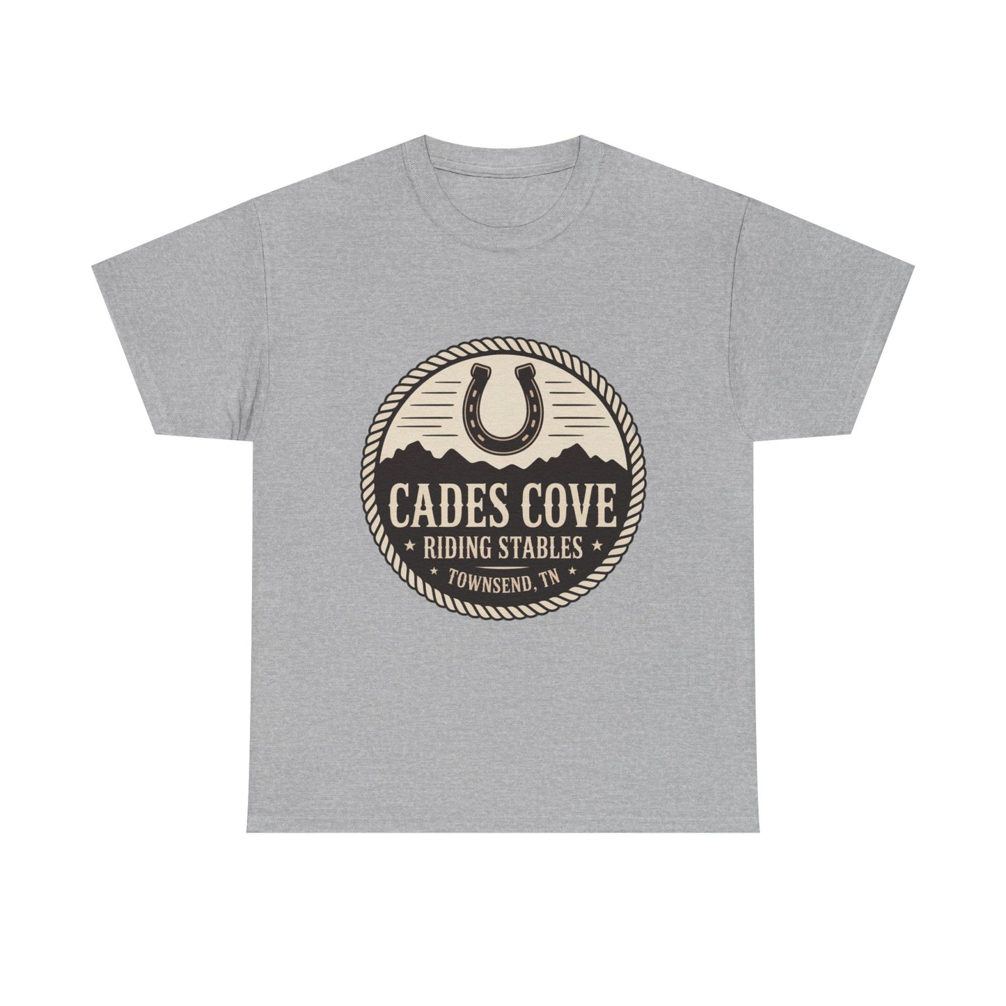 Cades Cove Riding Stables Townsend TN T-Shirt – Smoky Mountains Western Logo Tee