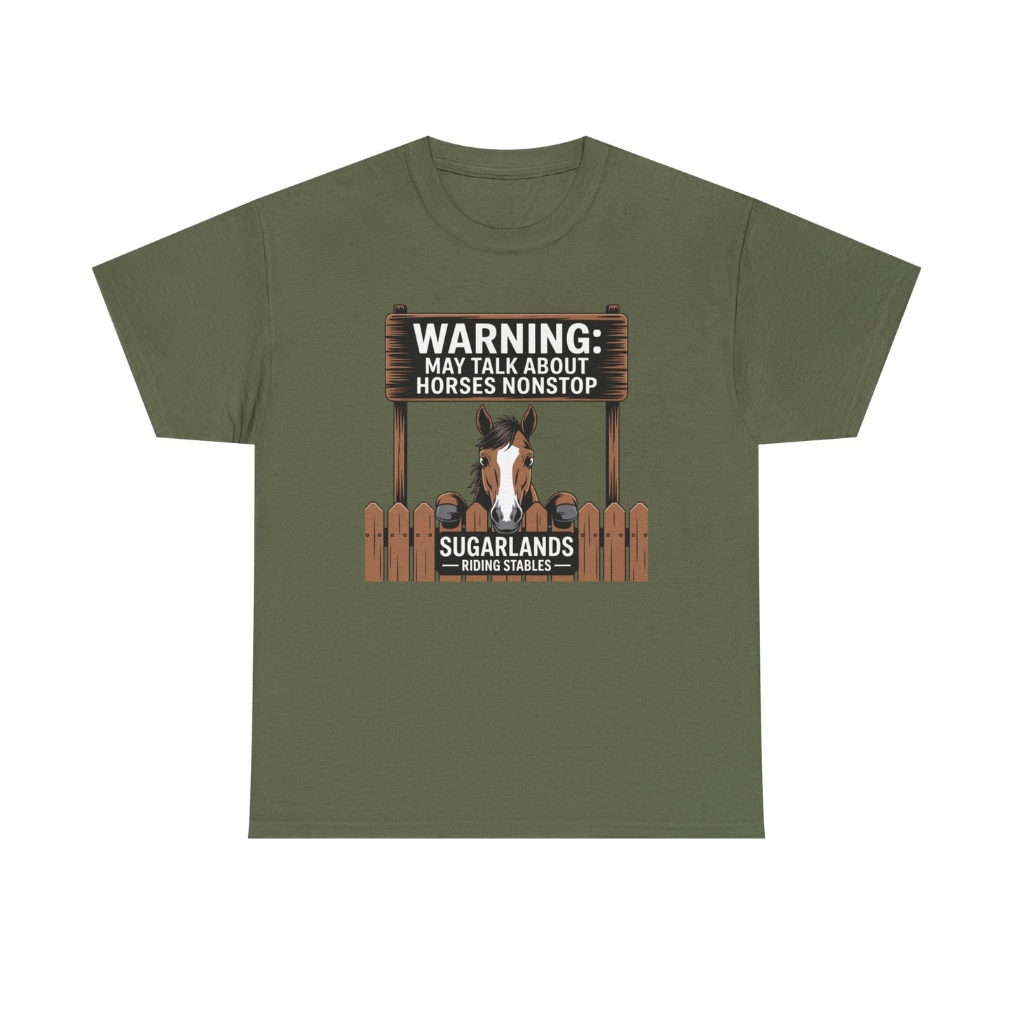 Horse Lover T‑Shirt — "Warning: May Talk About Horses Nonstop" Graphic Tee