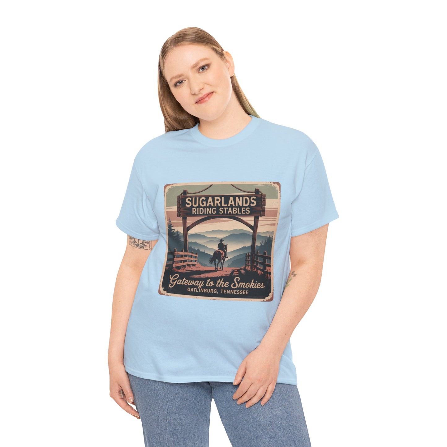 Gateway to the Smokies T-Shirt – Sugarlands Riding Stables Gatlinburg Tennessee Horseback Tee