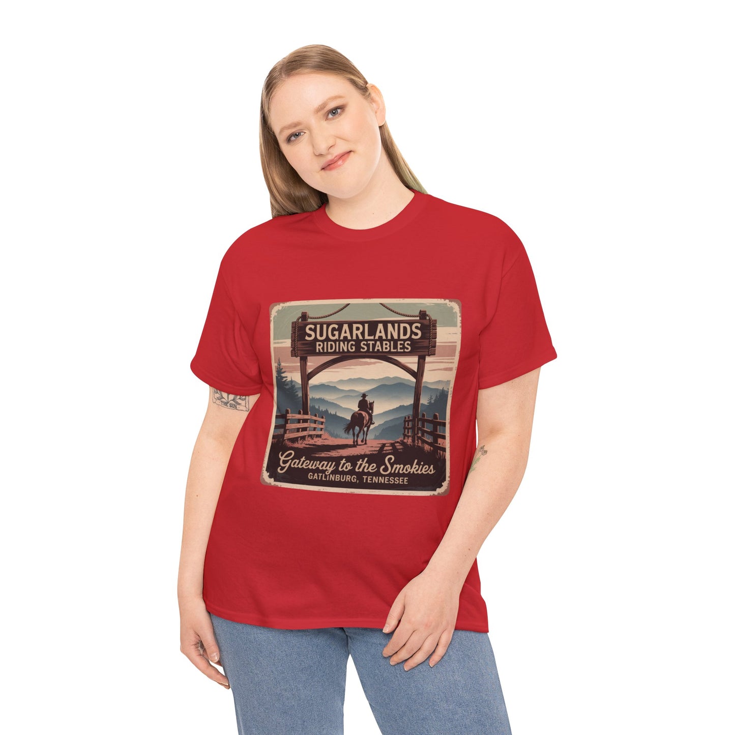 Gateway to the Smokies T-Shirt – Sugarlands Riding Stables Gatlinburg Tennessee Horseback Tee
