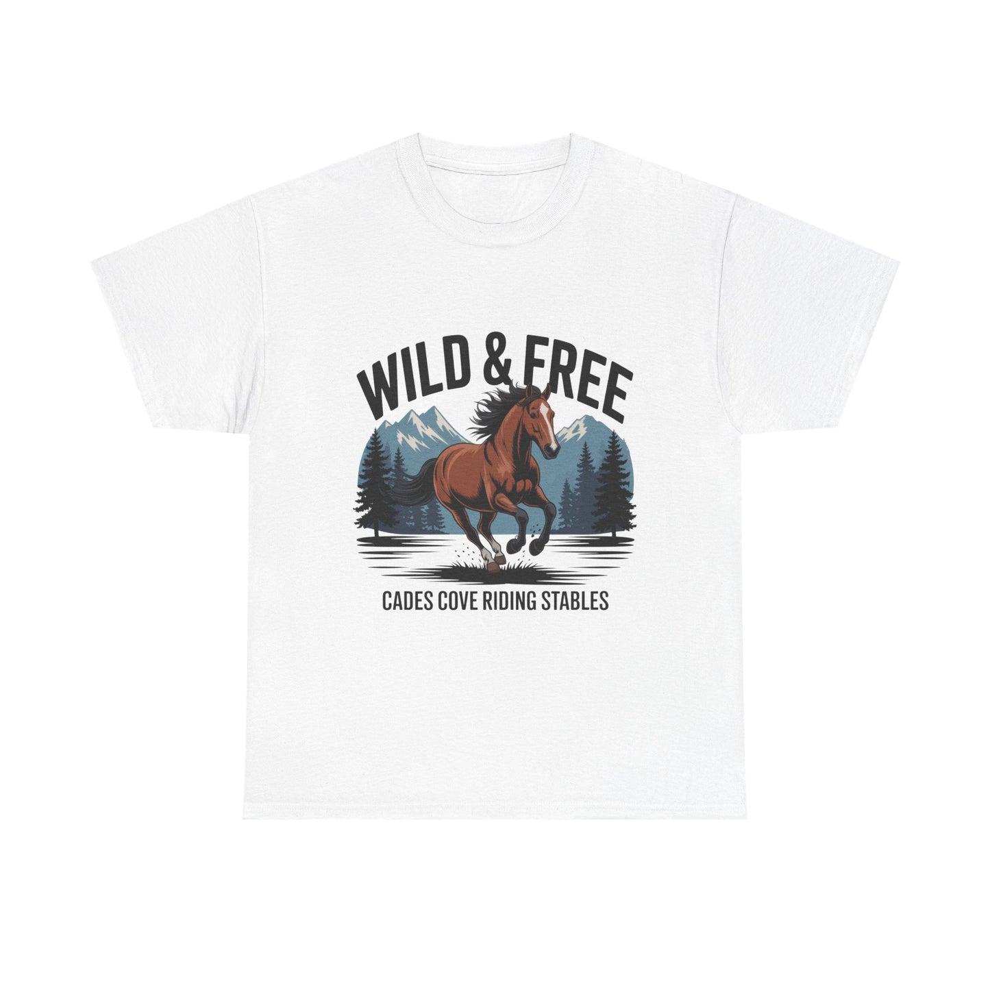 Wild & Free Cades Cove Riding Stables Shirt – Horse Lover Smoky Mountains Tee