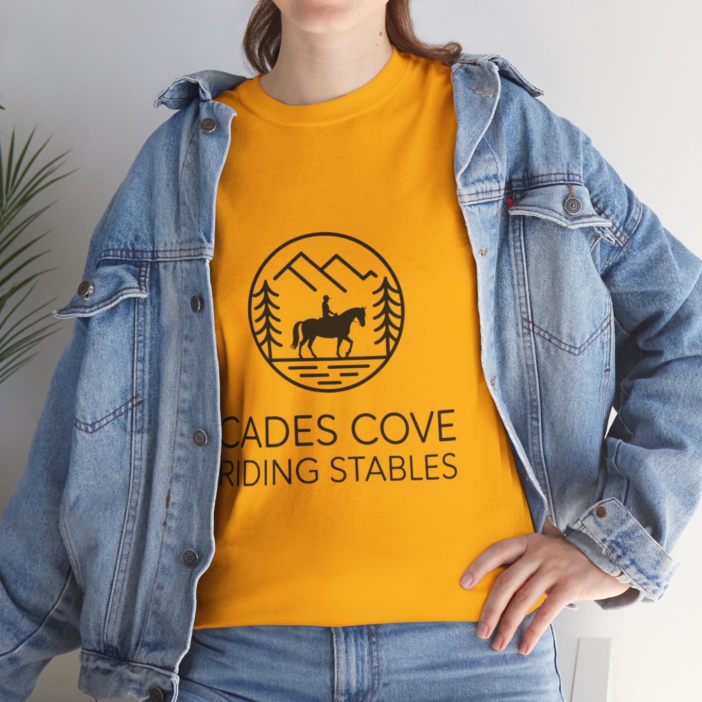 Cades Cove Riding Stables Circle Emblem T-Shirt – Smoky Mountains Western Trail Ride Tee
