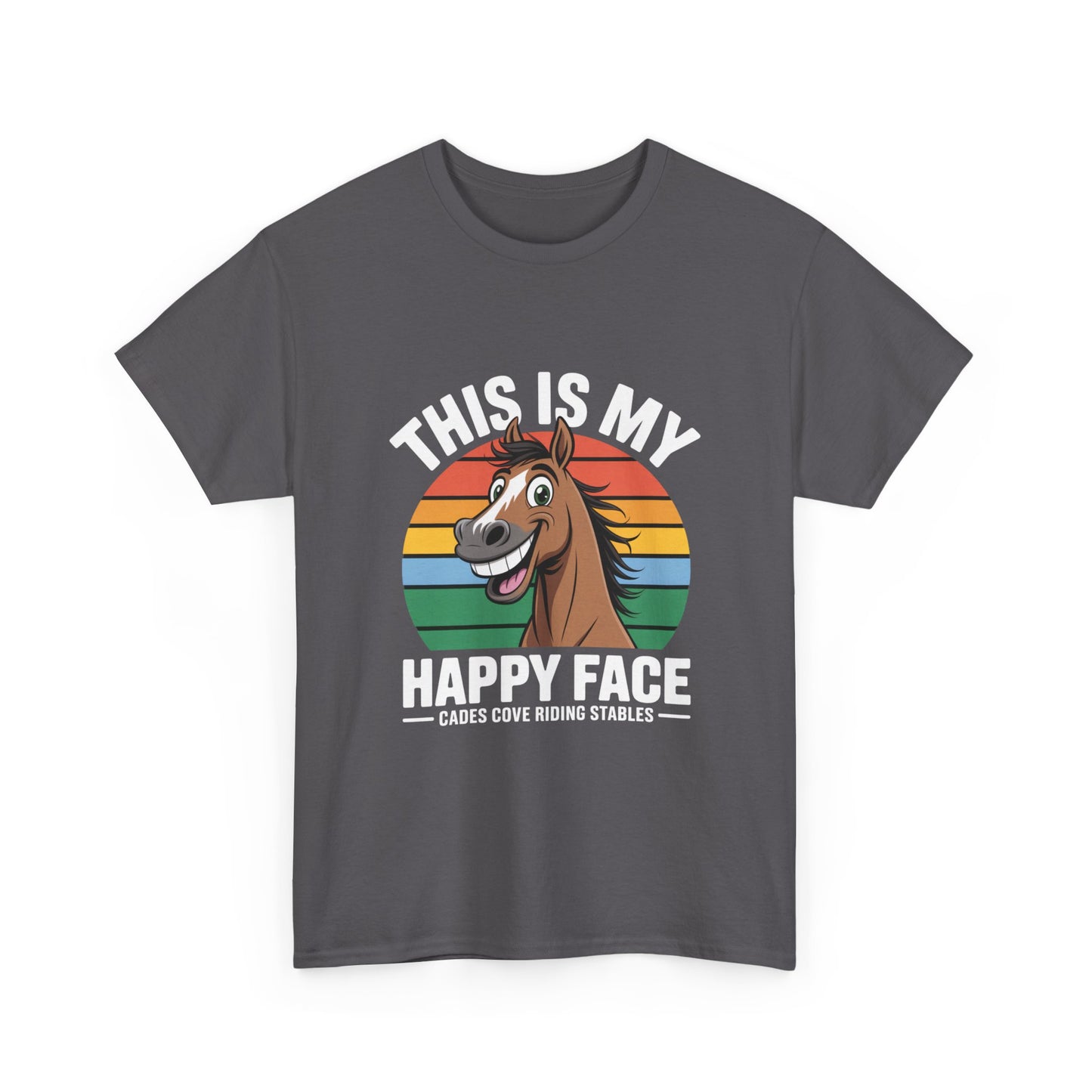This Is My Happy Face Cades Cove Riding Stables Shirt – Funny Horse Adult Tee