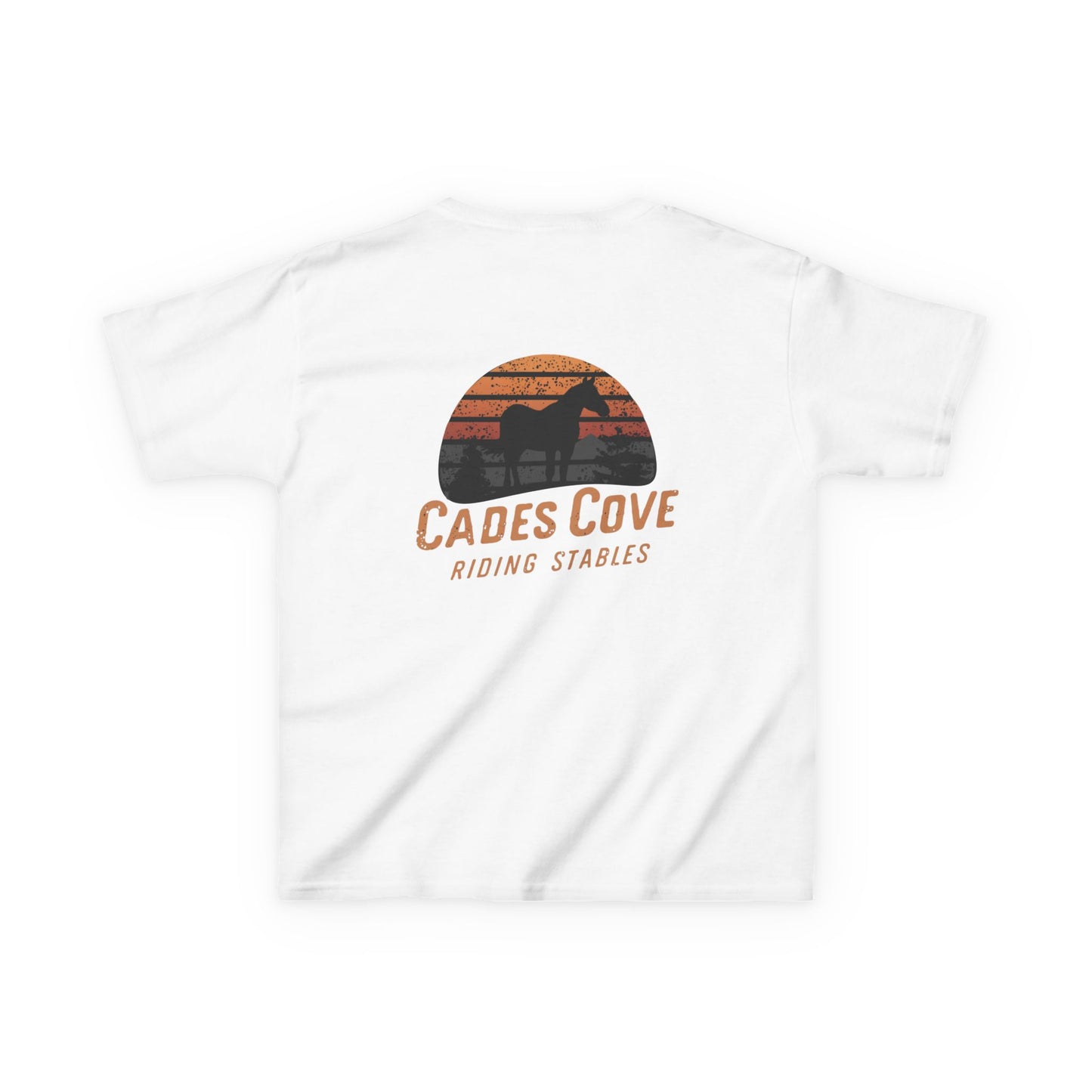 Cades Cove Riding Stables Retro Sunset Kids Heavy Cotton™ Tee