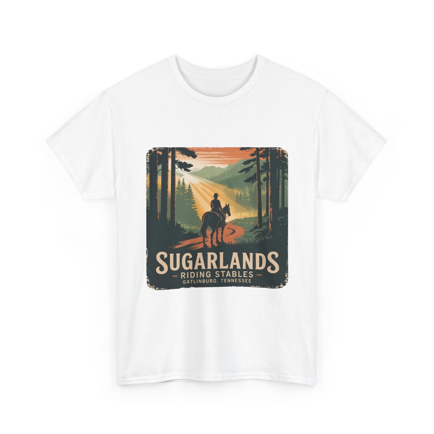 Sugarlands Riding Stables T-Shirt – Gatlinburg Tennessee Scenic Smoky Mountains Trail Tee