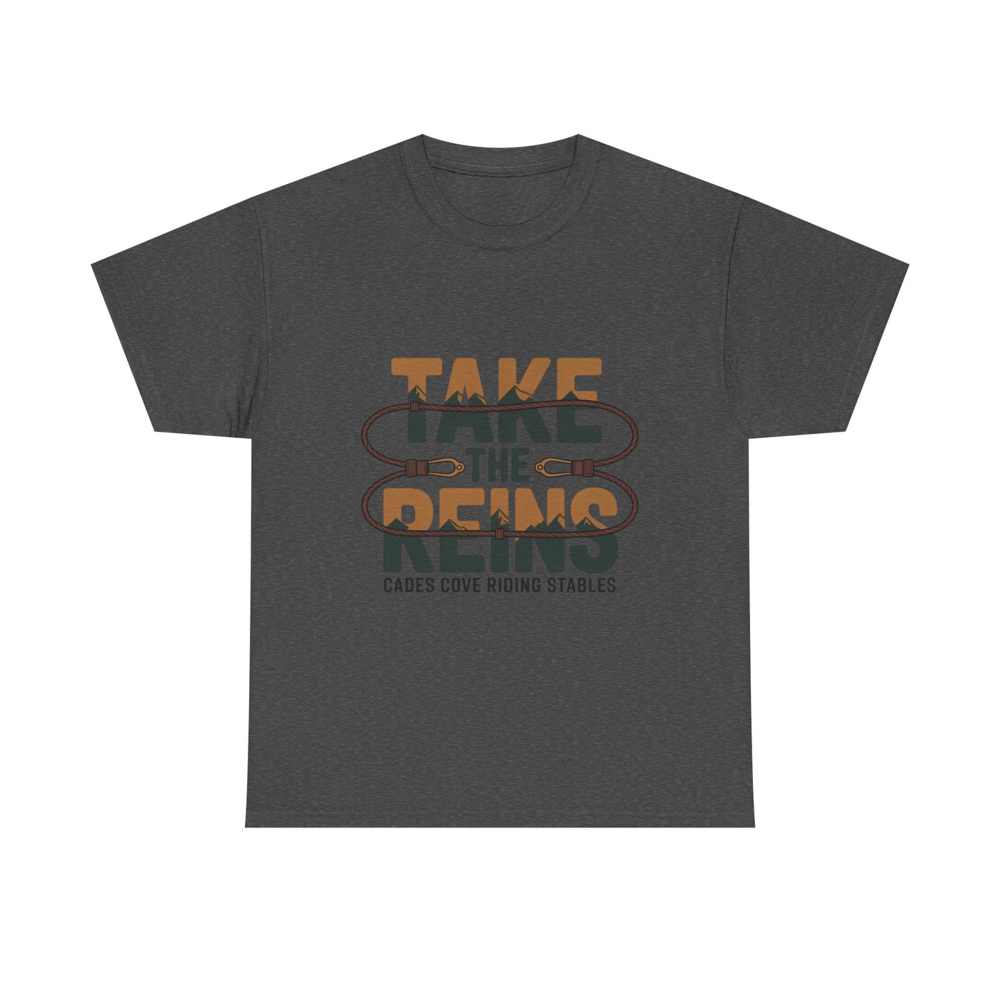 Take the Reins T-Shirt – Cades Cove Riding Stables Smoky Mountains Horseback Riding Tee