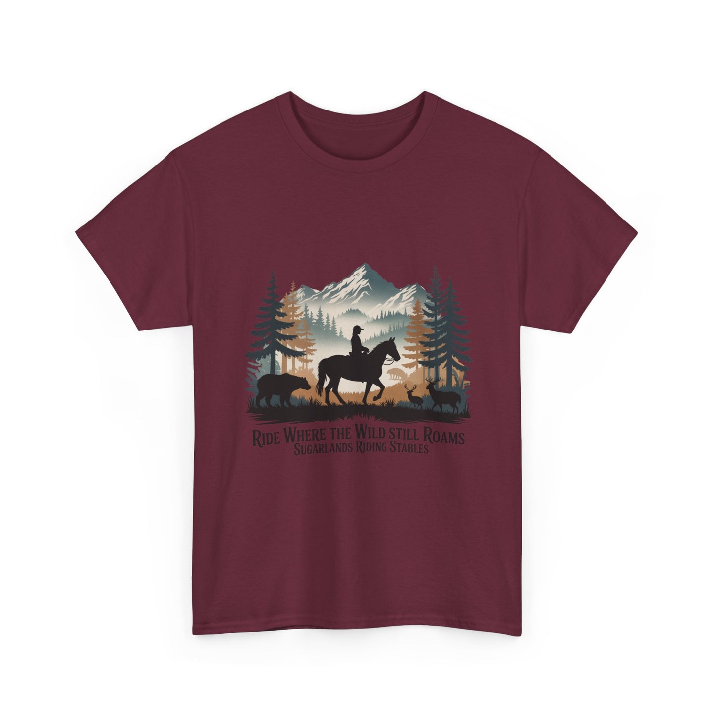 Ride Where the Wild Still Roams T-Shirt – Sugarlands Riding Stables Gatlinburg Tennessee Wildlife Tee