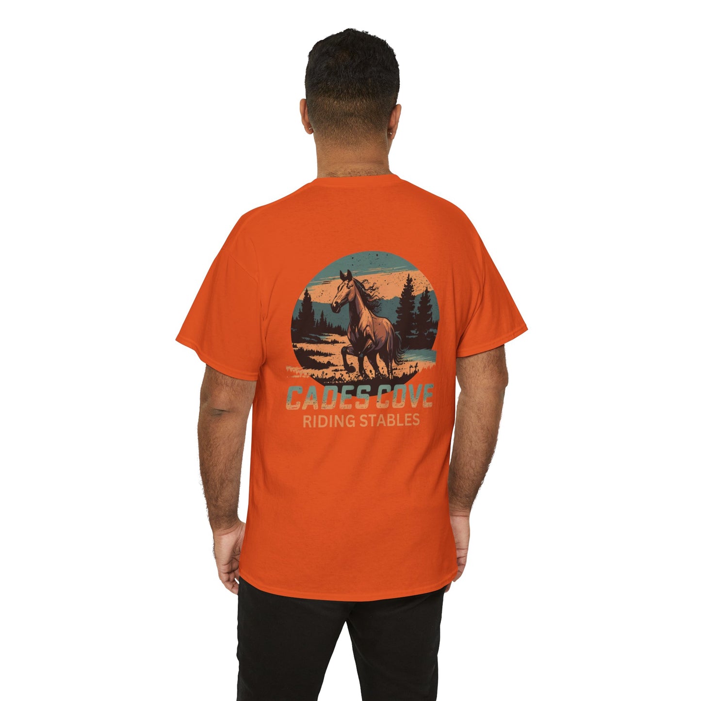 Cades Cove Riding Stables River Horse Unisex Heavy Cotton Tee