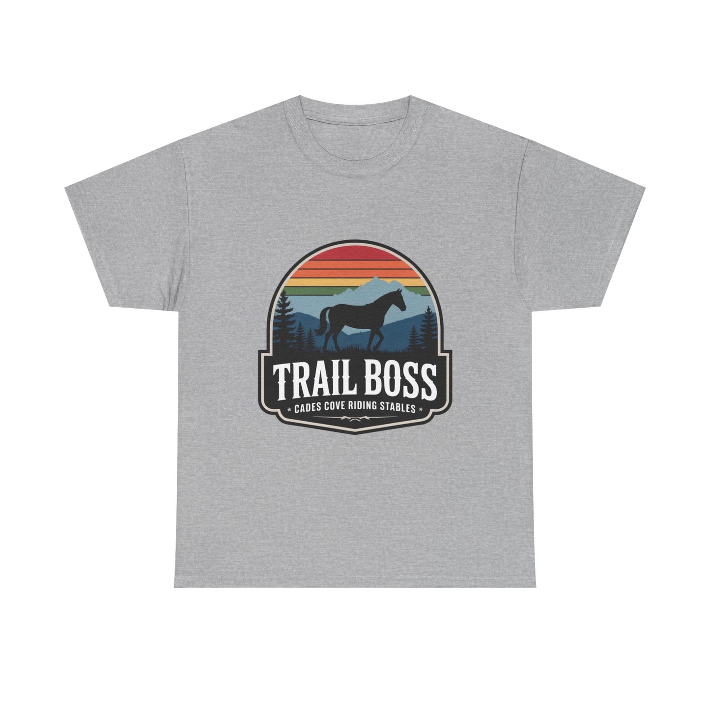 Trail Boss Cades Cove Riding Stables Shirt – Vintage Horseback Riding Smoky Mountains Tee