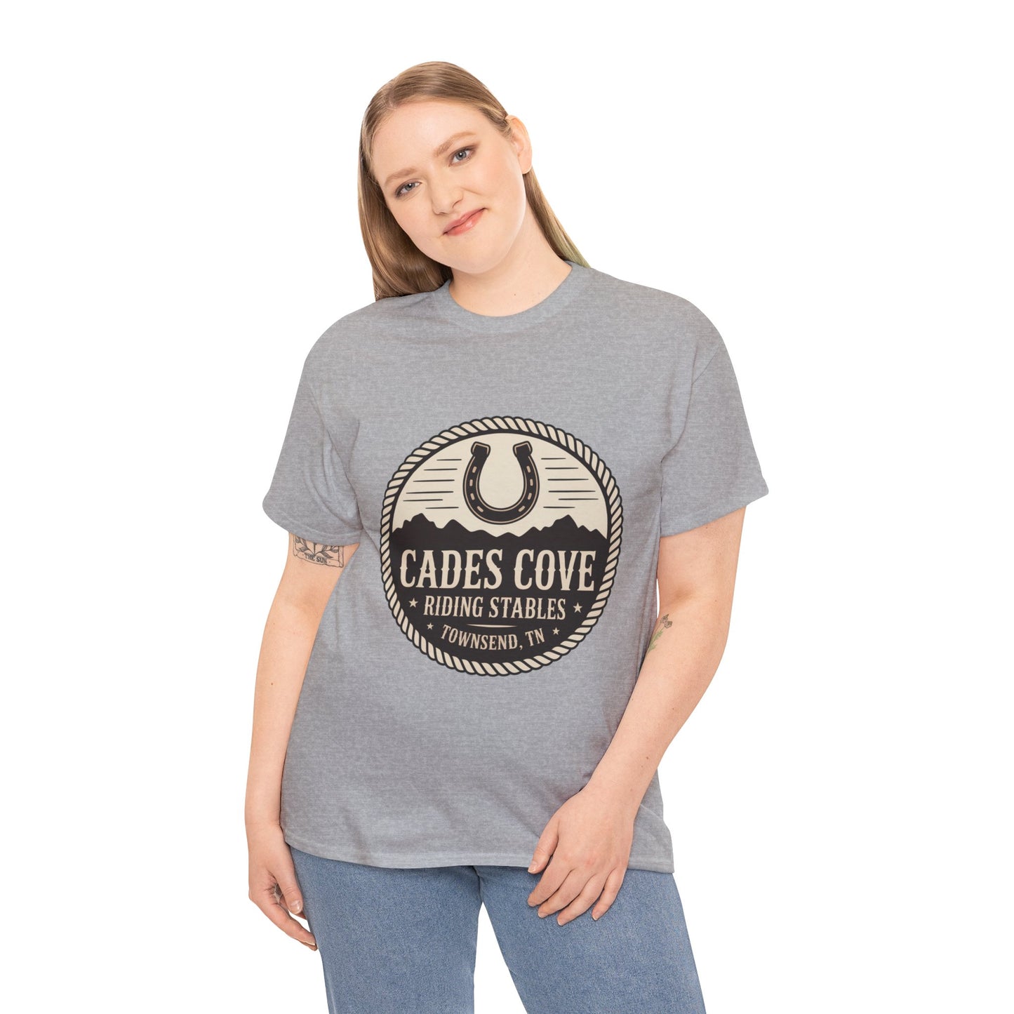 Cades Cove Riding Stables Townsend TN T-Shirt – Smoky Mountains Western Logo Tee