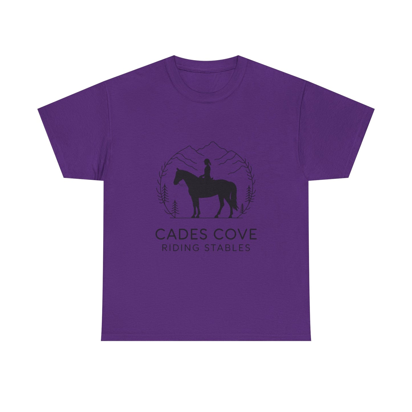 Cades Cove Riding Stables Minimalist T-Shirt – Smoky Mountains Horseback Silhouette Tee