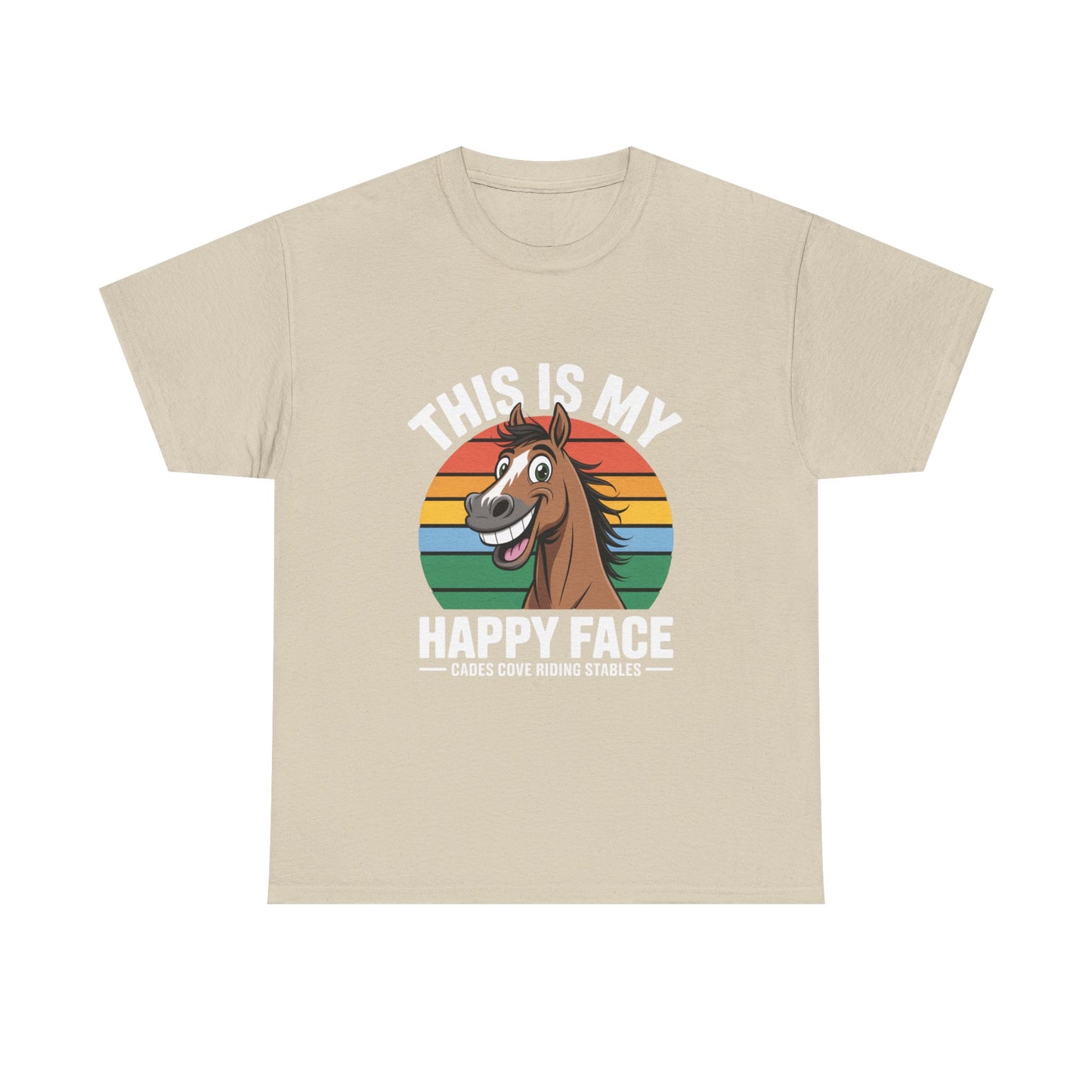 This Is My Happy Face Cades Cove Riding Stables Shirt – Funny Horse Adult Tee