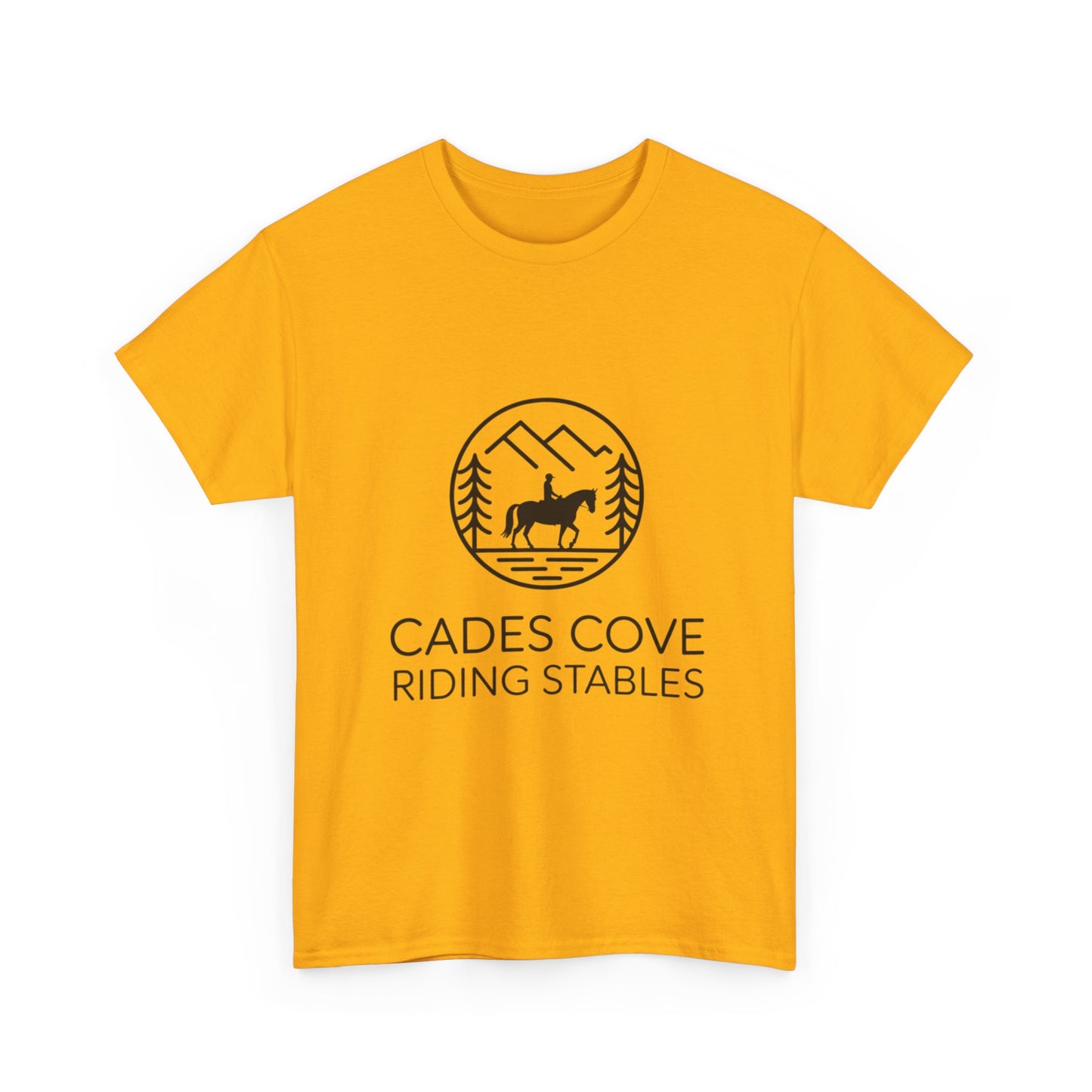 Cades Cove Riding Stables Circle Emblem T-Shirt – Smoky Mountains Western Trail Ride Tee