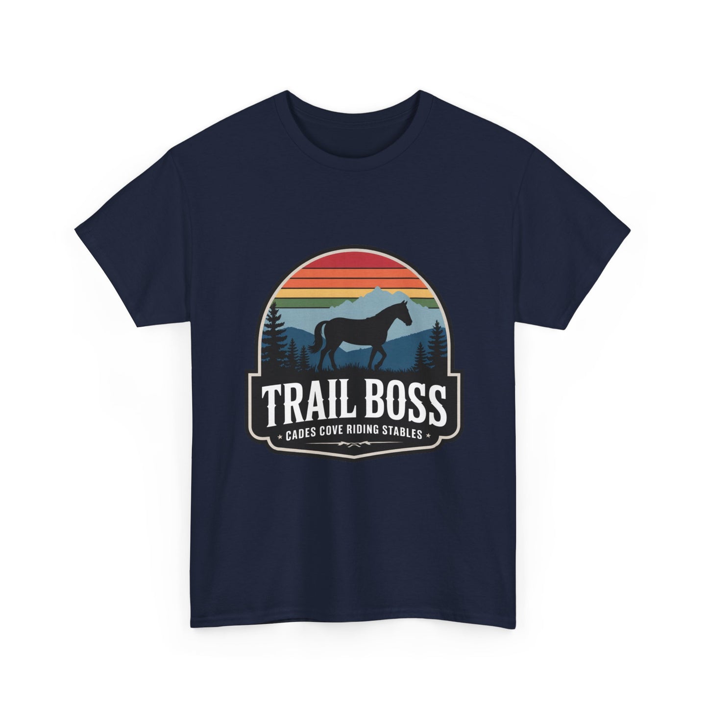 Trail Boss Cades Cove Riding Stables Shirt – Vintage Horseback Riding Smoky Mountains Tee