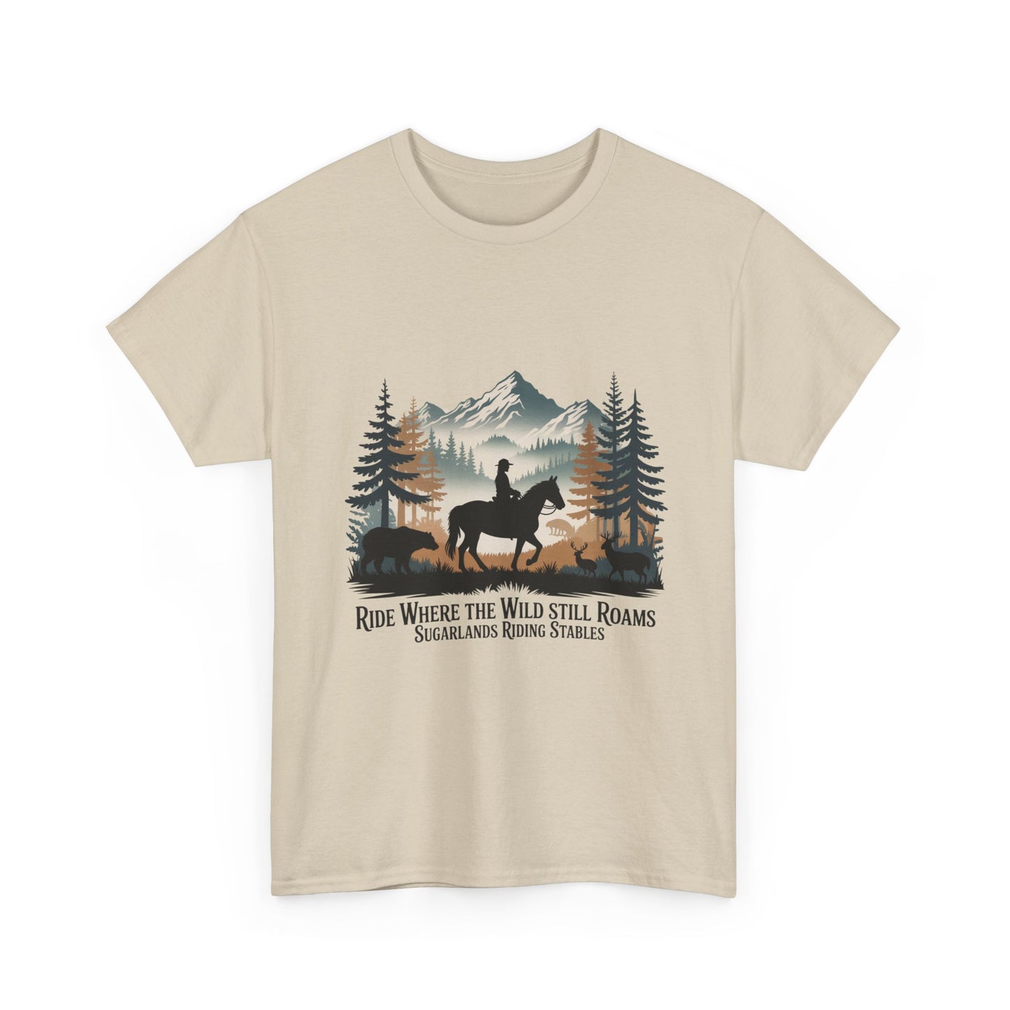 Ride Where the Wild Still Roams T-Shirt – Sugarlands Riding Stables Gatlinburg Tennessee Wildlife Tee