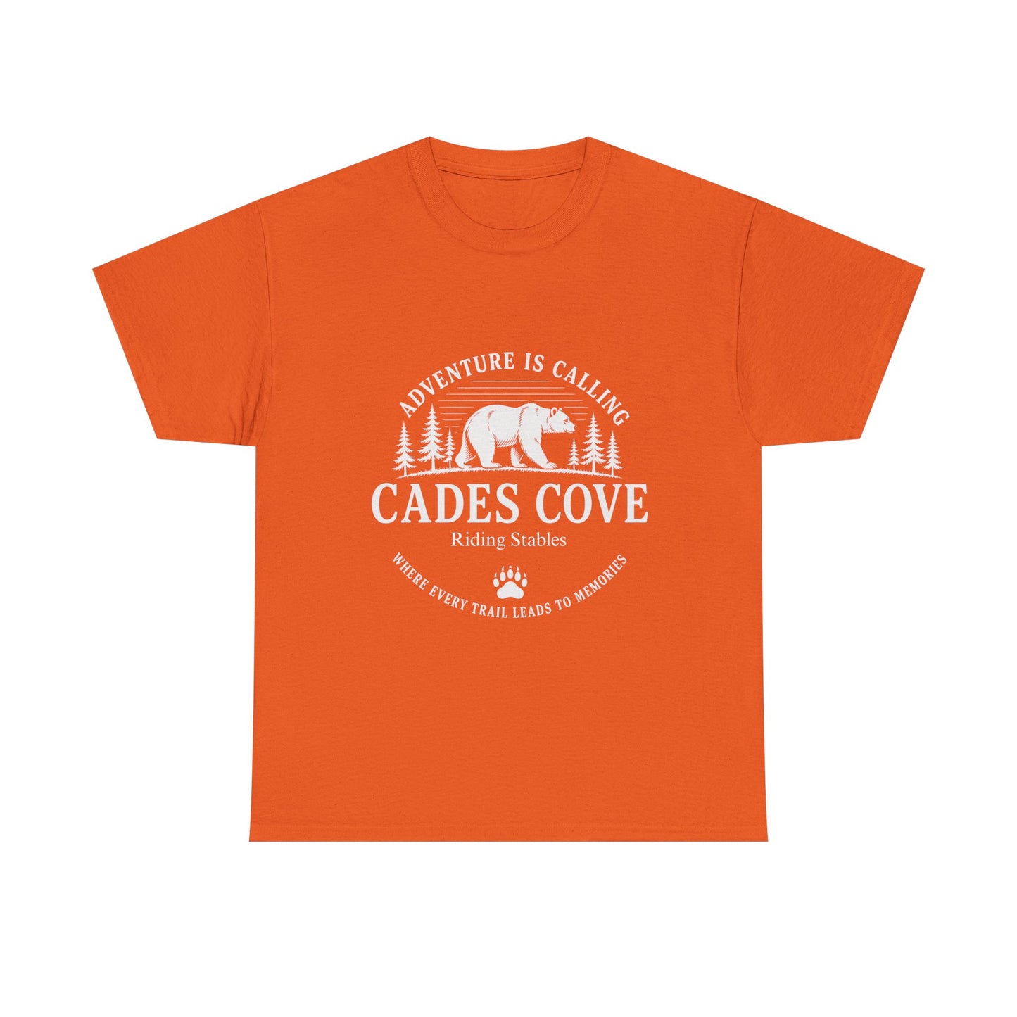 Cades Cove Riding Stables Adventure Is Calling Bear T-Shirt – Adult Smoky Mountains Tee